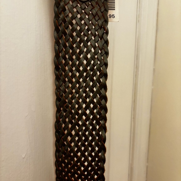 Portmans Grey Braided Leather Wide Belt - Picture 5 of 5